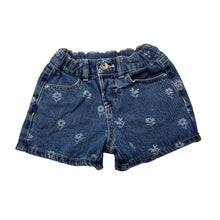 Load image into Gallery viewer, Girls Anko, floral denim shorts, adjustable, GUC, size 1,  