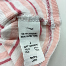 Load image into Gallery viewer, Girls Dymples, ribbed stretchy striped top, FUC, size 1,  