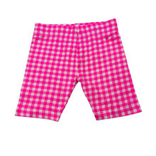 Load image into Gallery viewer, Girls Mango, bright pink &amp; white check shorts, elasticated, GUC, size 3,  