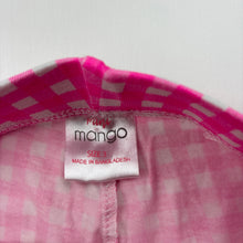 Load image into Gallery viewer, Girls Mango, bright pink &amp; white check shorts, elasticated, GUC, size 3,  