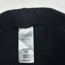 Load image into Gallery viewer, Unisex Tiny Little Wonders, black stretchy leggings / bottoms, EUC, size 0000,  