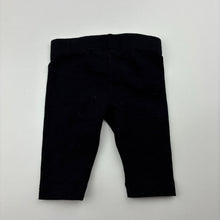 Load image into Gallery viewer, Unisex Tiny Little Wonders, black stretchy leggings / bottoms, EUC, size 0000,  