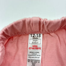 Load image into Gallery viewer, Girls George, pink cotton shorts, elasticated, GUC, size 1,  