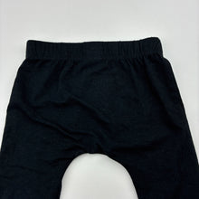 Load image into Gallery viewer, Unisex Baby Berry, black stretchy leggings / bottoms, EUC, size 00,  