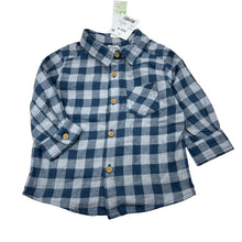 Load image into Gallery viewer, Boys Anko, soft feel chekced long sleeve shirt, NEW, size 0,  