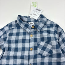 Load image into Gallery viewer, Boys Anko, soft feel chekced long sleeve shirt, NEW, size 0,  