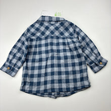 Load image into Gallery viewer, Boys Anko, soft feel chekced long sleeve shirt, NEW, size 0,  