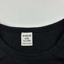 Load image into Gallery viewer, Unisex SHEIN, black lightweight tee / top, GUC, size 1,  