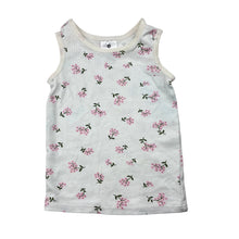 Load image into Gallery viewer, Girls Target, soft feel floral organic cotton singlet top, EUC, size 000,  
