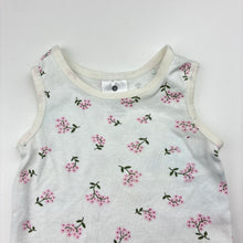 Load image into Gallery viewer, Girls Target, soft feel floral organic cotton singlet top, EUC, size 000,  