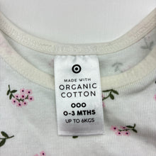 Load image into Gallery viewer, Girls Target, soft feel floral organic cotton singlet top, EUC, size 000,  