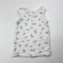 Load image into Gallery viewer, Girls Target, soft feel floral organic cotton singlet top, EUC, size 000,  