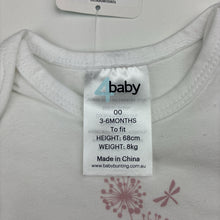 Load image into Gallery viewer, Girls 4 Baby, soft feel stretchy bodysuit / romper, NEW, size 00,  