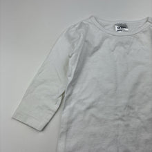 Load image into Gallery viewer, Unisex Anko, white cotton long sleeve tee / top, EUC, size 00,  