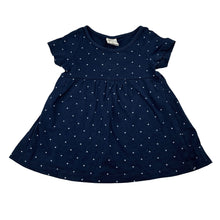 Load image into Gallery viewer, Girls H&amp;M, navy cotton short sleeve top, GUC, size 00,  