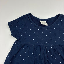 Load image into Gallery viewer, Girls H&amp;M, navy cotton short sleeve top, GUC, size 00,  