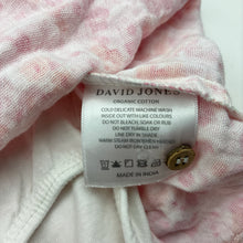 Load image into Gallery viewer, Girls David Jones, floral organic cotton romper dress, GUC, size 000, L: 31cm
