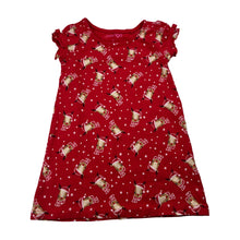 Load image into Gallery viewer, Girls Mango, stretchy Christmas short sleeve dress, EUC, size 0, L: 41cm