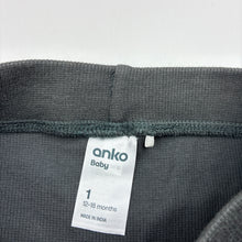 Load image into Gallery viewer, Unisex Anko, grey ribbed stretchy shorts, elasticated, EUC, size 1,  