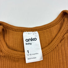 Load image into Gallery viewer, Unisex Anko, ribbed cotton bodysuit / romper, EUC, size 1,  