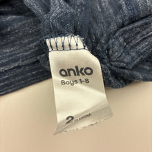 Load image into Gallery viewer, Boys Anko, navy long sleeve tee / top, GUC, size 2,  