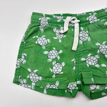Load image into Gallery viewer, Boys Seed, lightweight cotton shorts, elasticated, turtles, FUC, size 0,  
