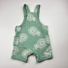 Load image into Gallery viewer, Boys F&amp;F, soft feel overalls / shortalls, lions, EUC, size 0,  