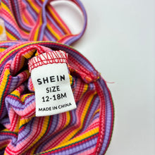 Load image into Gallery viewer, Girls SHEIN, colourful ribbed singletsuit romper, EUC, size 1,  