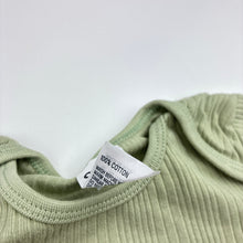 Load image into Gallery viewer, Unisex Anko, green ribbed cotton bodysuit / romper, EUC, size 1,  