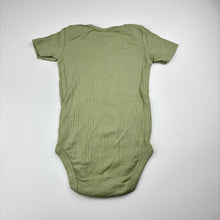 Load image into Gallery viewer, Unisex Anko, green ribbed cotton bodysuit / romper, EUC, size 1,  
