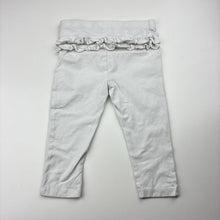 Load image into Gallery viewer, Girls Anko, white ruffle leggings / bottoms, GUC, size 1,  