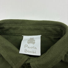 Load image into Gallery viewer, Boys Paola Bimbi, khaki soft feel long sleeve shirt, EUC, size 00-0,  