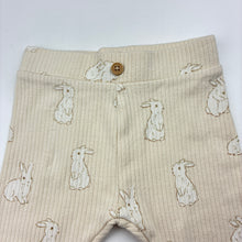 Load image into Gallery viewer, Unisex Target, organic cotton blend leggings / bottoms, rabbits, GUC, size 000,  