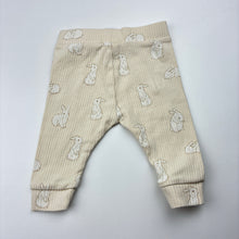 Load image into Gallery viewer, Unisex Target, organic cotton blend leggings / bottoms, rabbits, GUC, size 000,  