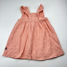 Load image into Gallery viewer, Girls Modern Moments, embroidered crinkle cotton dress, GUC, size 12 months, L: 42cm