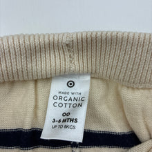Load image into Gallery viewer, Unisex Target, navy stripe organic cotton knit shorts, elasticated, EUC, size 00,  
