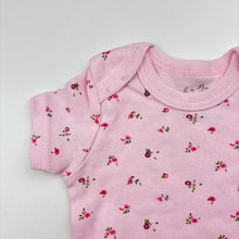 Load image into Gallery viewer, Girls Rock-a-Bye Baby Boutique, soft floral cotton bodysuit / romper, EUC, size 0000,  