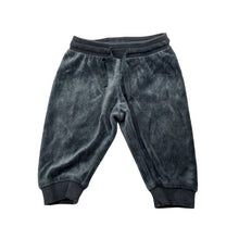 Load image into Gallery viewer, Unisex H&amp;M, grey velour pants / bottoms, elasticated, GUC, size 000,  