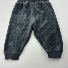 Load image into Gallery viewer, Unisex H&amp;M, grey velour pants / bottoms, elasticated, GUC, size 000,  
