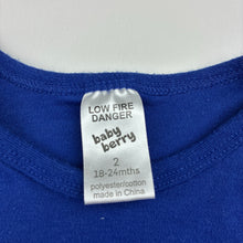 Load image into Gallery viewer, Unisex Baby Berry, blue soft feel romper, Grandma, GUC, size 2,  