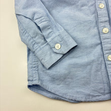 Load image into Gallery viewer, Boys Next, blue stretch cotton long sleeve shirt, small marks back left sleeve, FUC, size 2,  