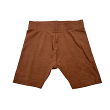 Load image into Gallery viewer, Girls Mango, brown stretchy bike shorts, EUC, size 2,  