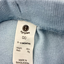 Load image into Gallery viewer, Unisex Dymples, fleece lined track pants, elasticated, farmyard, GUC, size 00,  