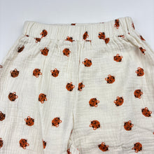 Load image into Gallery viewer, Unisex lightweight, crinkle cotton pants, elasticated, tigers, GUC, size 3,  
