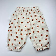 Load image into Gallery viewer, Unisex lightweight, crinkle cotton pants, elasticated, tigers, GUC, size 3,  