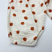 Load image into Gallery viewer, Unisex lightweight, crinkle cotton pants, elasticated, tigers, GUC, size 3,  