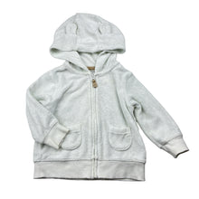 Load image into Gallery viewer, Unisex Carters, white terry zip hoodie sweater, GUC, size 00,  