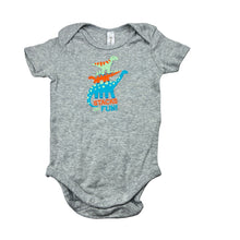 Load image into Gallery viewer, Unisex Dymples, soft cotton bodysuit / romper, dinosaurs, EUC, size 00,  