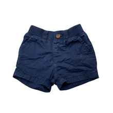 Load image into Gallery viewer, Boys Target, navy cotton shorts, elasticated, FUC, size 000,  