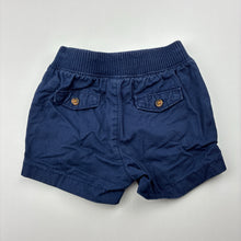 Load image into Gallery viewer, Boys Target, navy cotton shorts, elasticated, FUC, size 000,  